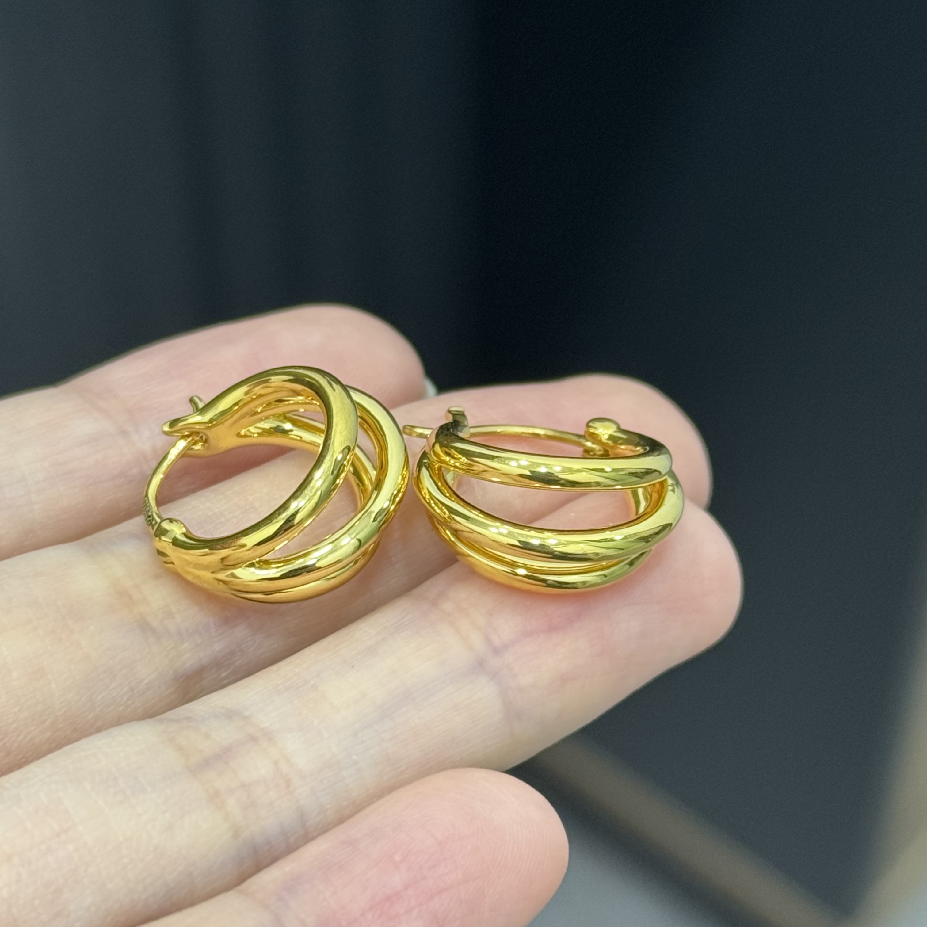 猫爪耳扣 足金999