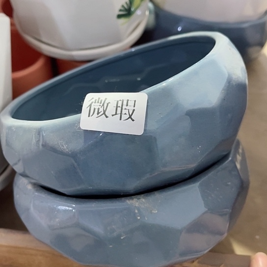 多肉绿植陶瓷花盆9.9包邮，有孔