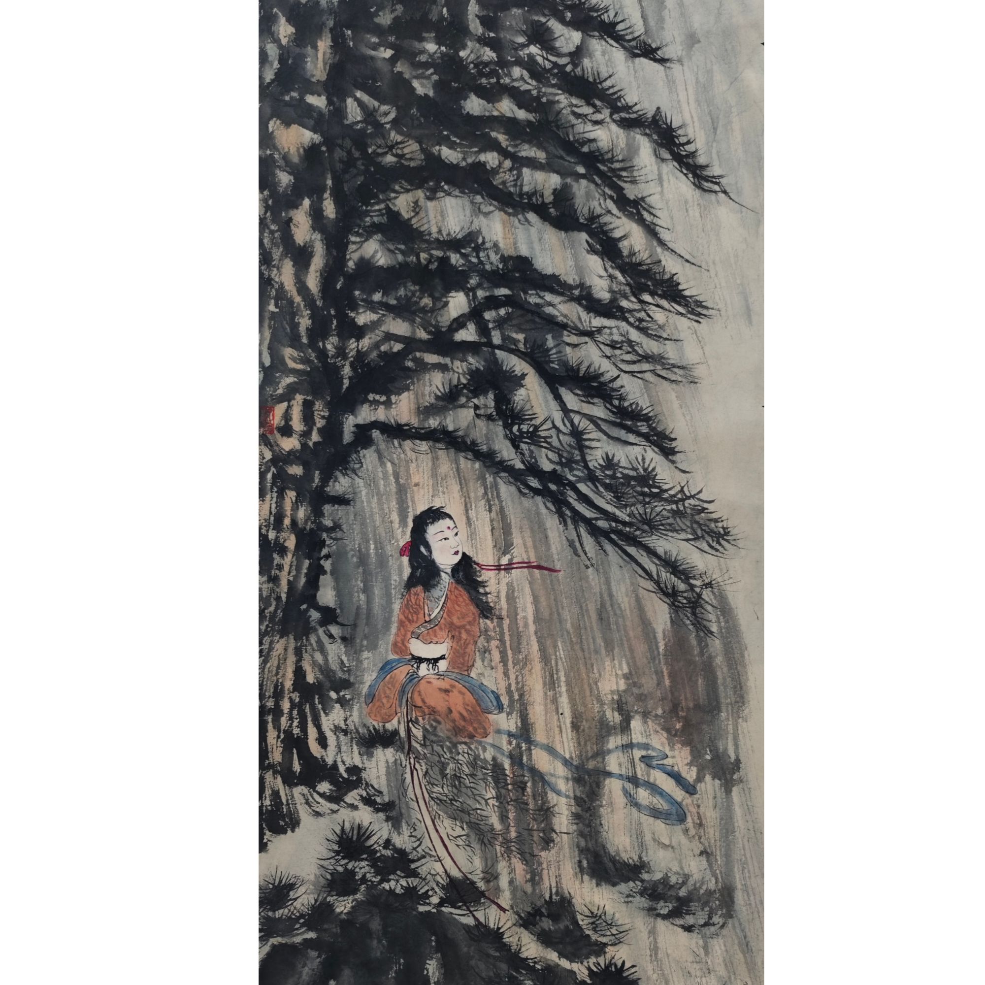 傅老款 人物立轴 138×68