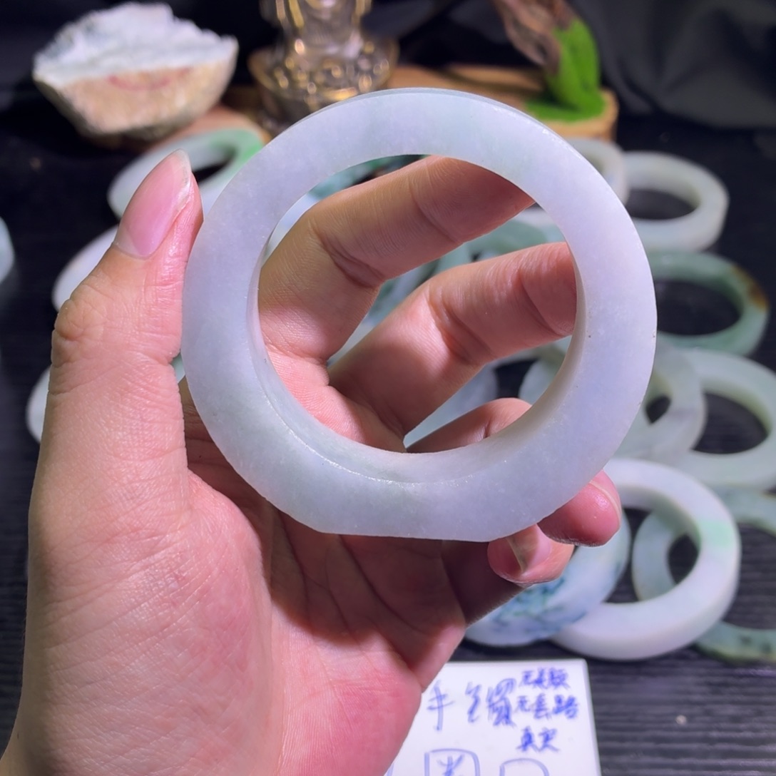 定制翡翠未镶嵌天然翡翠A货毛胚手镯定制