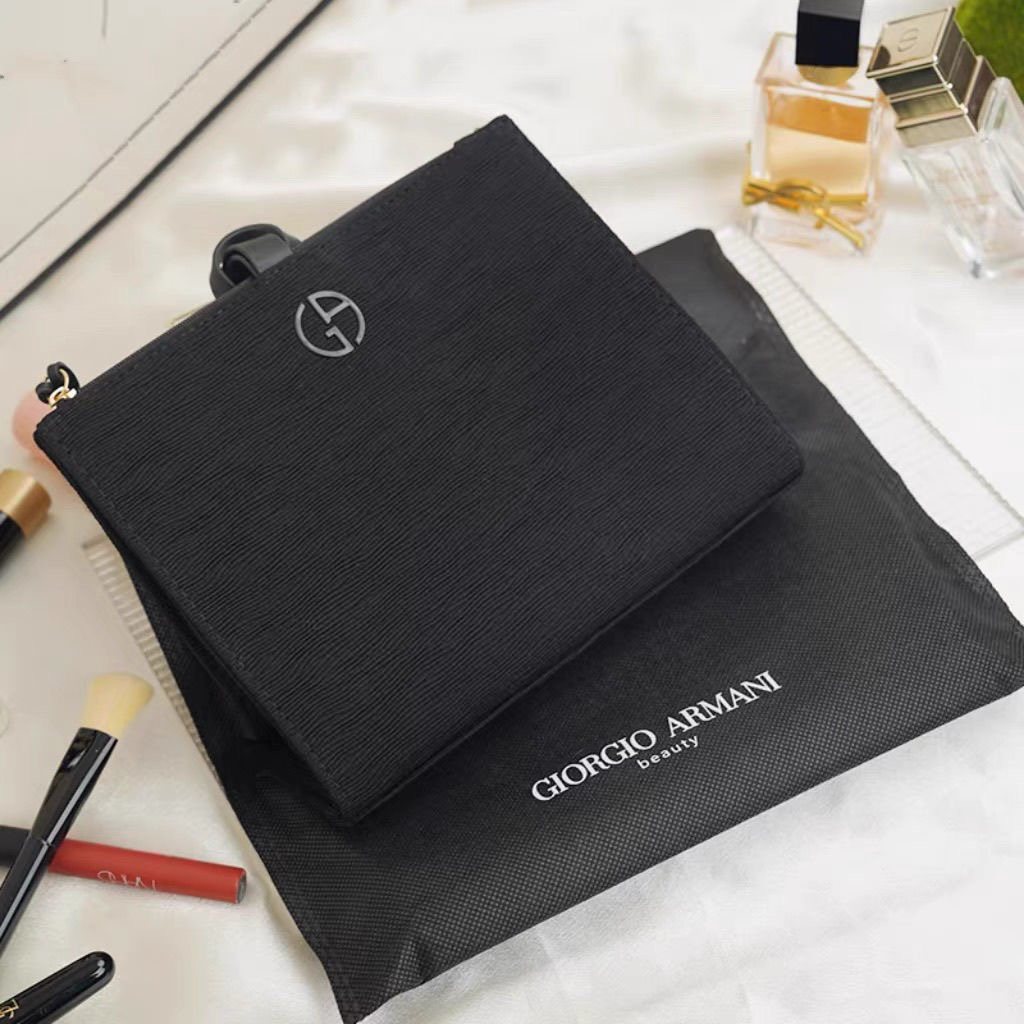 【小尼】k76专柜化妆包 黑色手拿包收纳包高端大气随身晚宴包