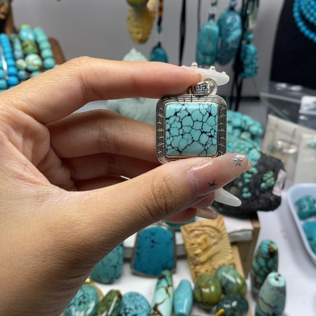 高瓷精品网花吊坠x