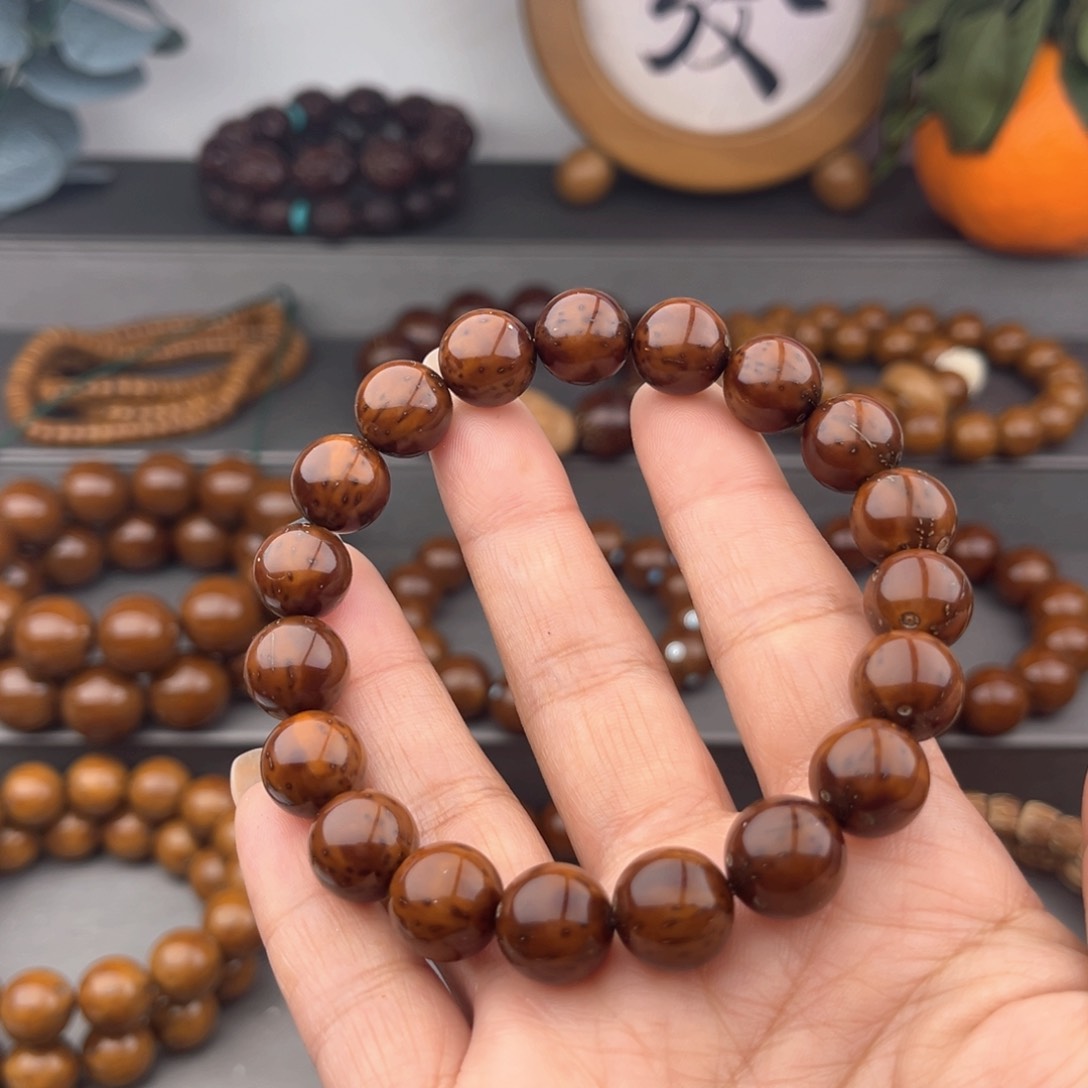 紫金鼠手串半实心光珠11
