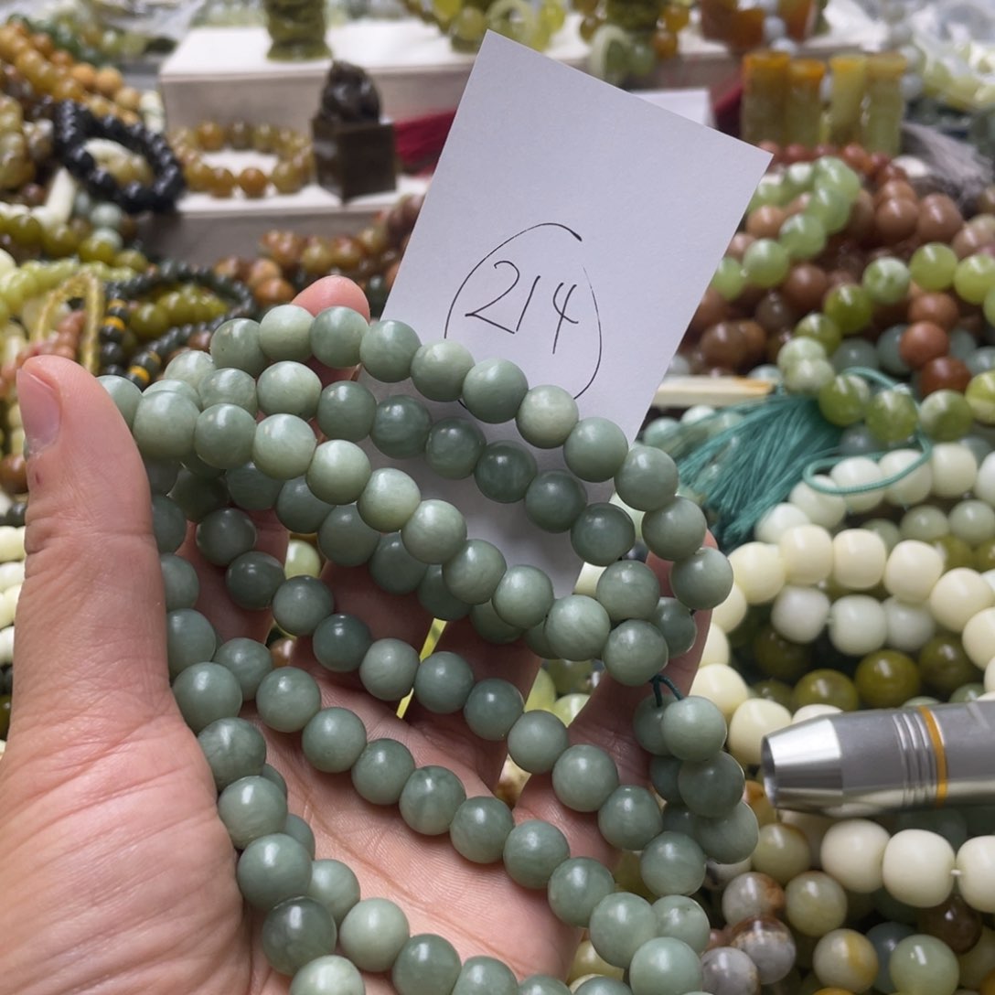 蛇纹石玉手链未镶嵌吃****薯