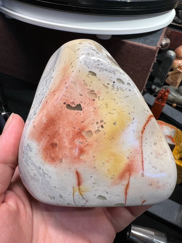 寿山花坑石美美哒，宽11高10.5厚6.7厘米