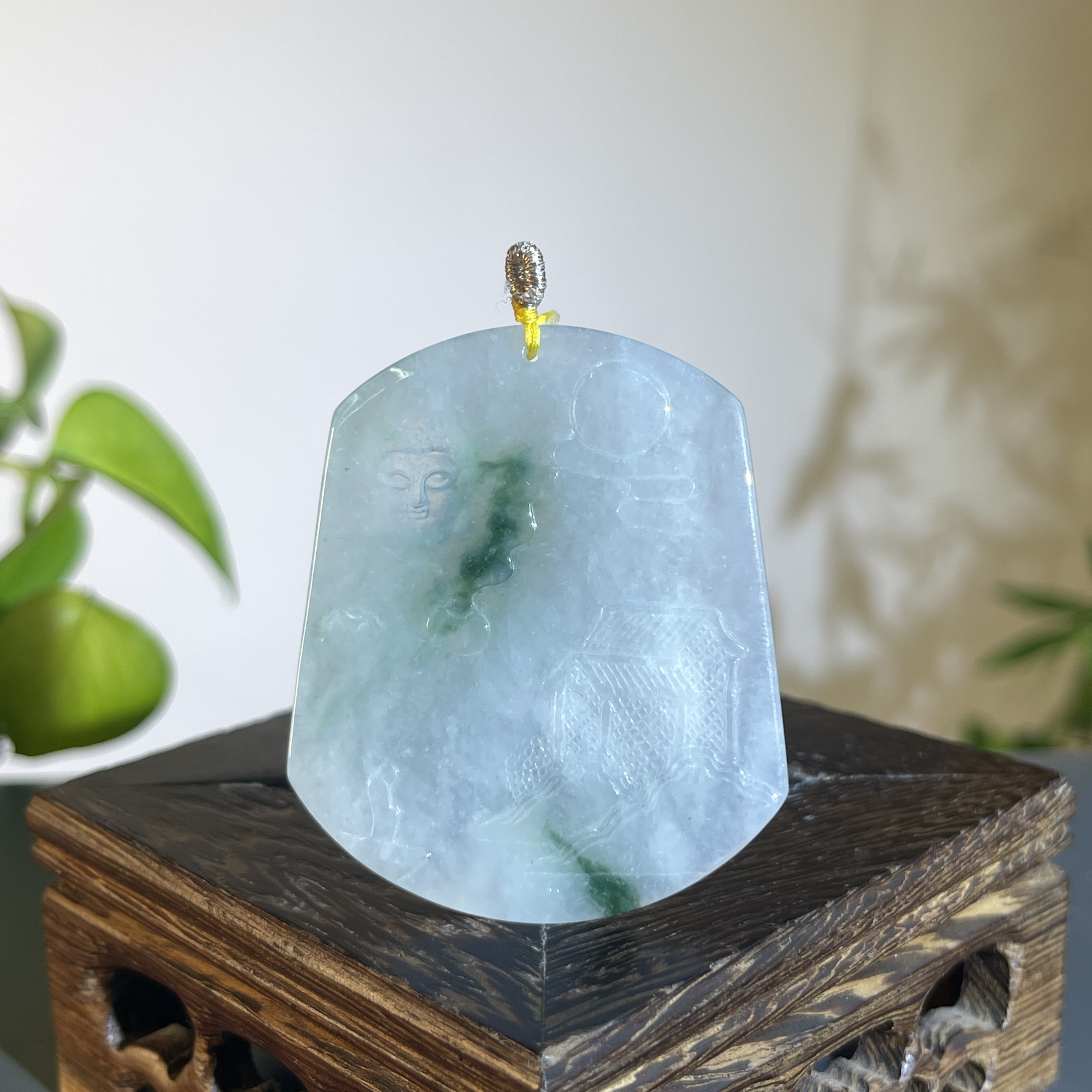 JTA22-91   天然缅甸A货翡翠 佛观天下