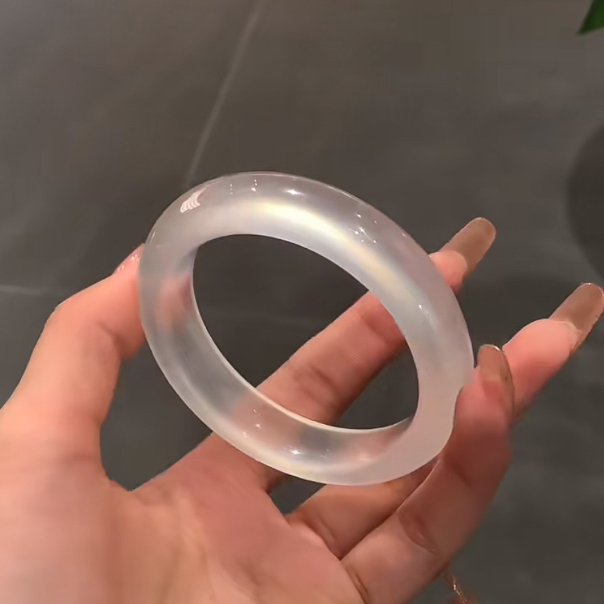 非金属仿水晶手镯 白月光手镯时尚百搭