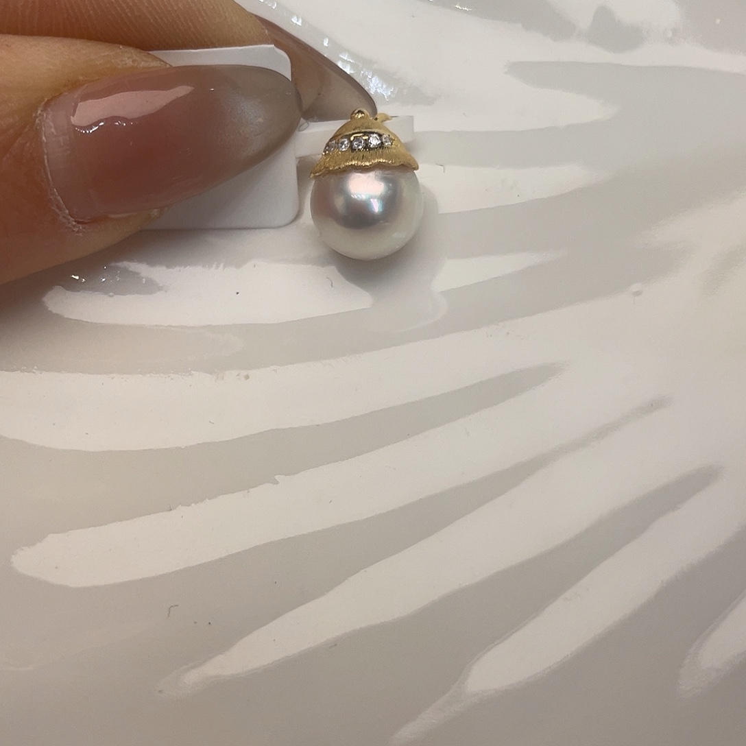 吊坠(不含链)海水珍珠银S925镶嵌