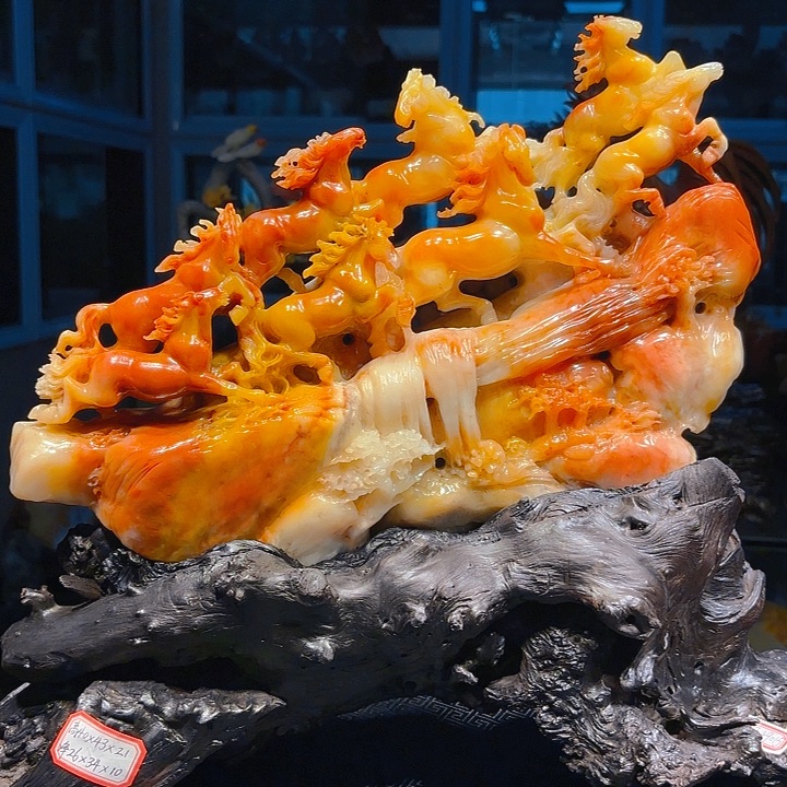 暖***6寿山石寿山石雕刻工艺品