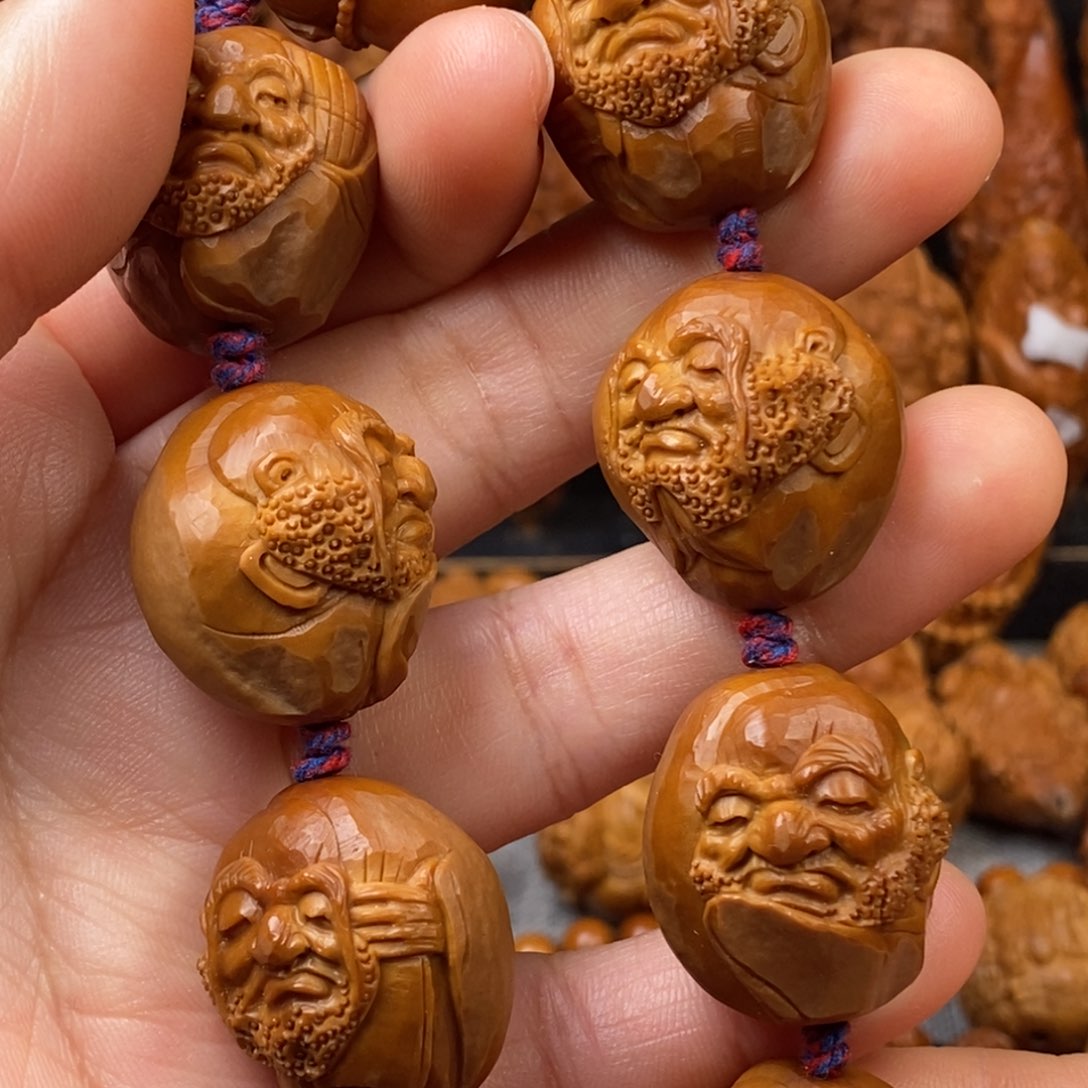 橄榄核手串/手链2.2-2.3包衣达摩头手串