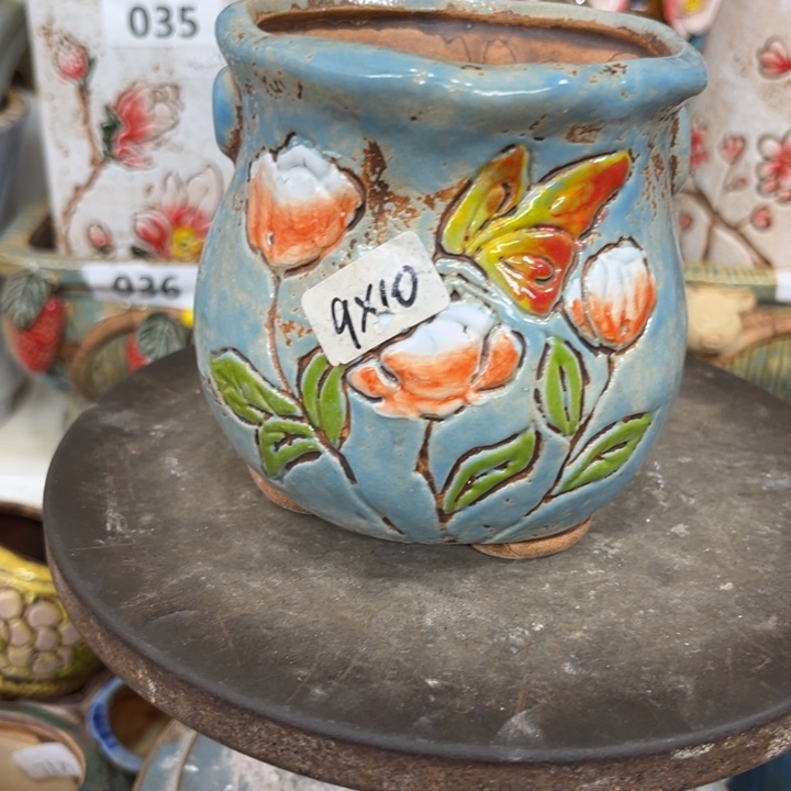 紫砂花盆粗陶材质多肉花盆