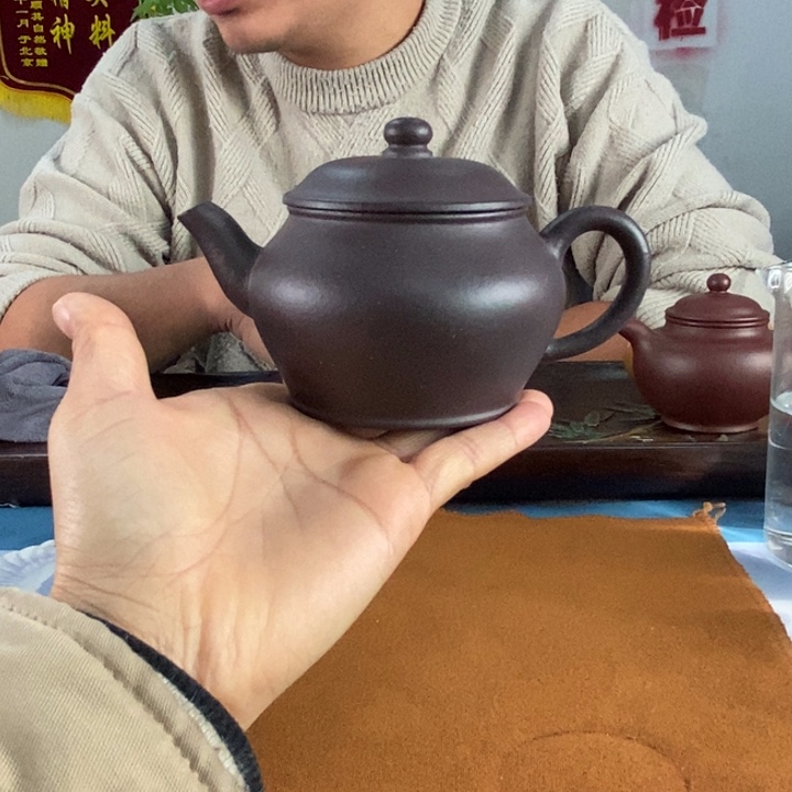 紫砂茶壶天青潘壶210左右的容量