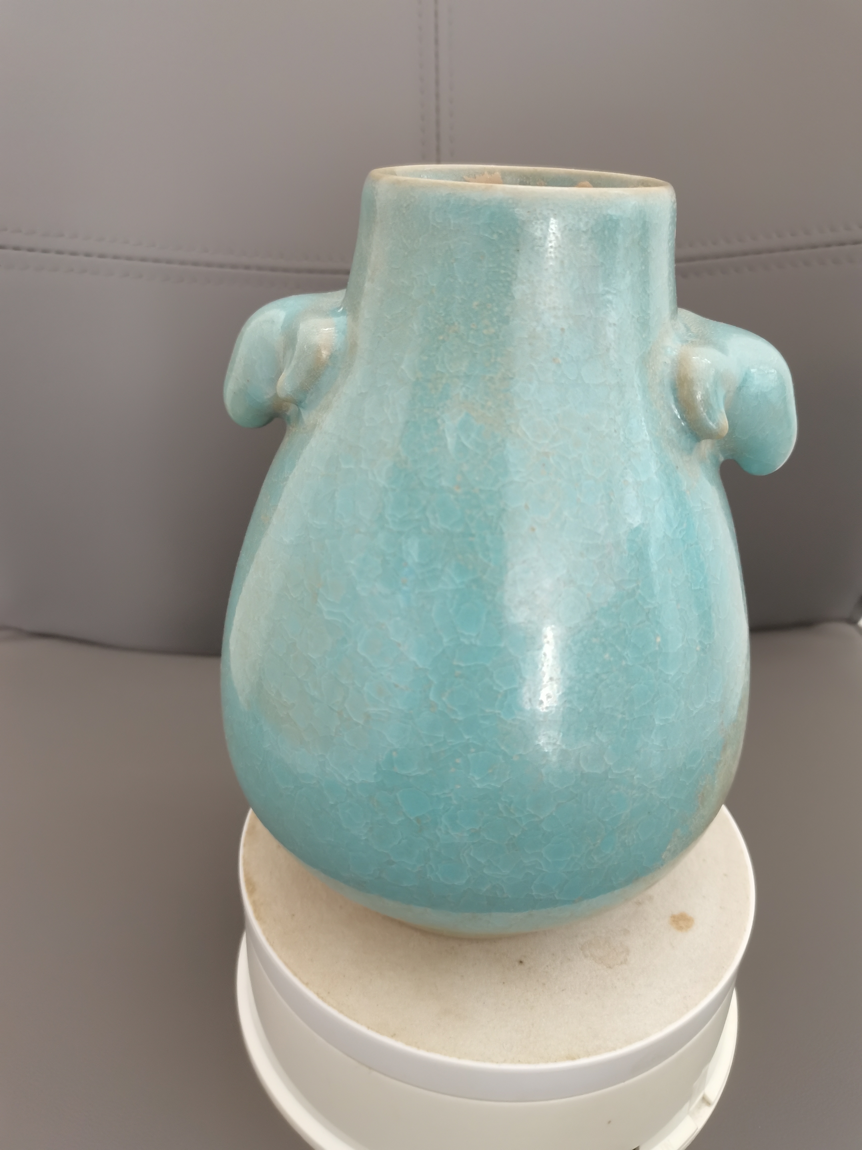 汝窑天青釉色羊头尊