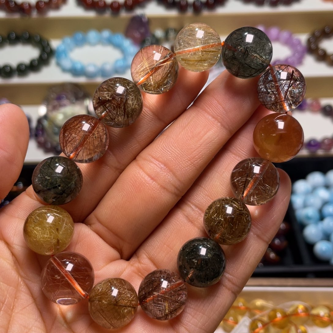 水晶手链未镶嵌彩发晶