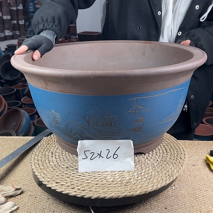 红陶紫砂花盆紫砂