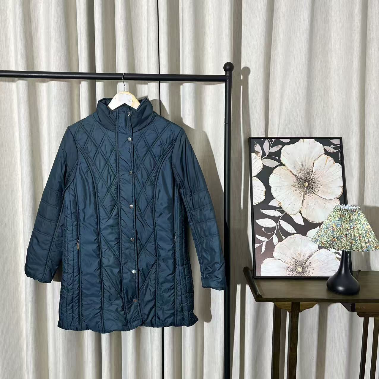 百搭女士中长款短款收腰绗缝女长款时尚3108棉服