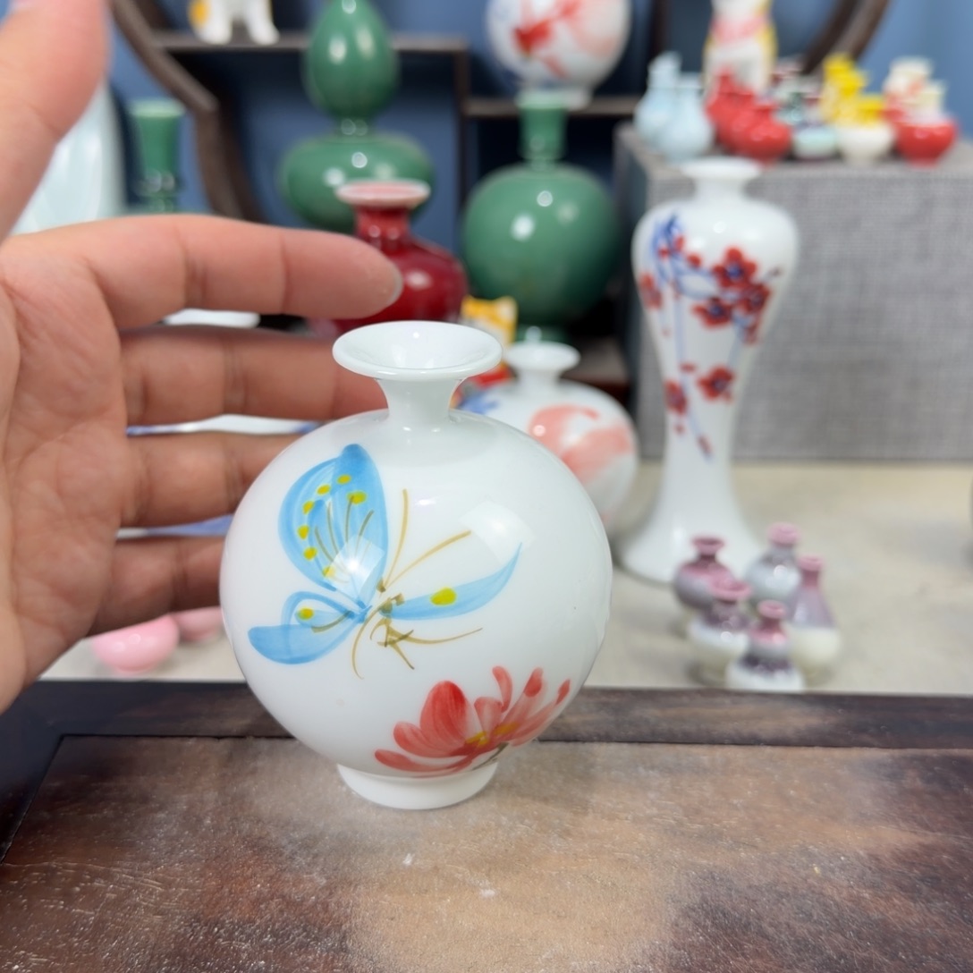 陶瓷手工小花器摆件