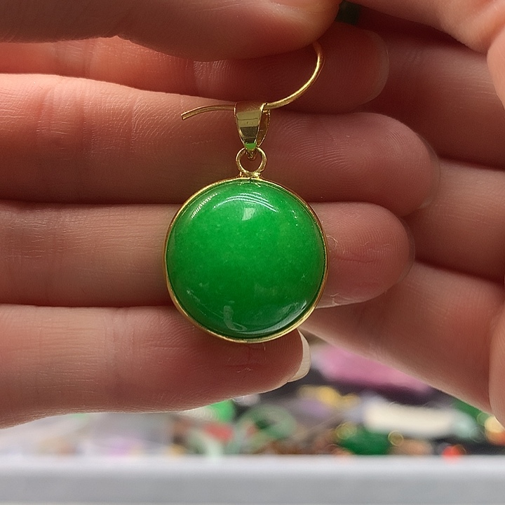 翡翠银S925镶嵌颈饰