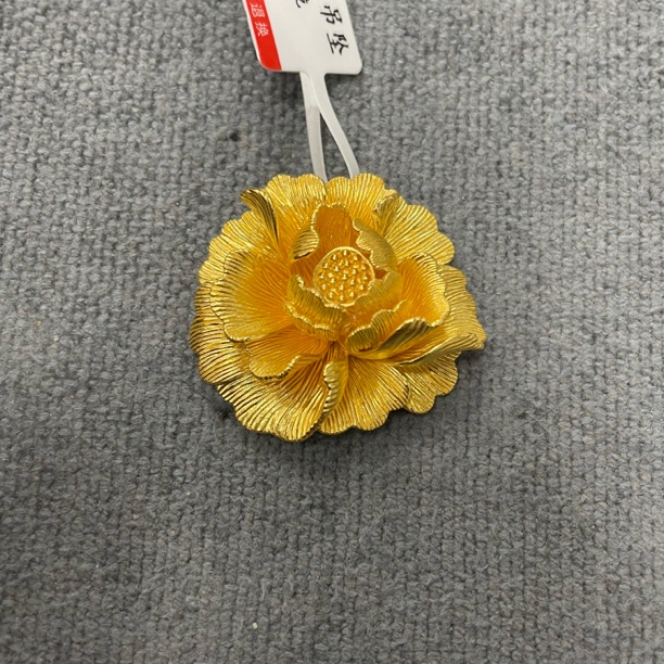 22.59克  足金999 錾刻牡丹花下单即锁价 （金条）黄金不支持退换