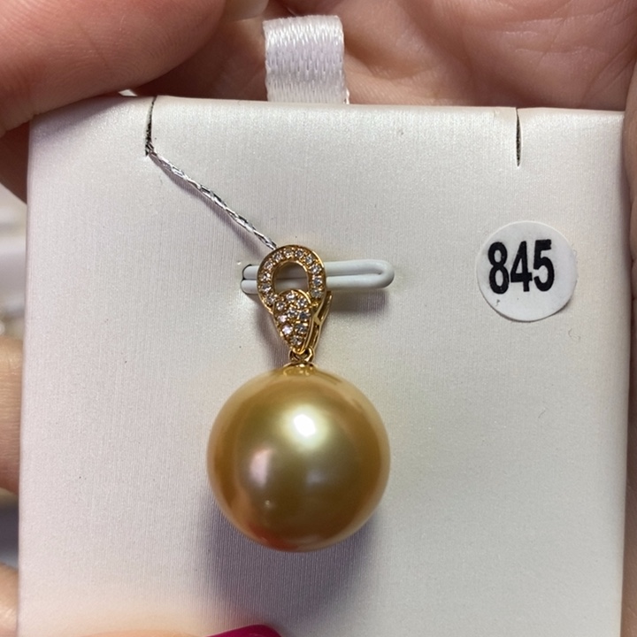 海水珍珠吊坠(不含链)18K金镶嵌