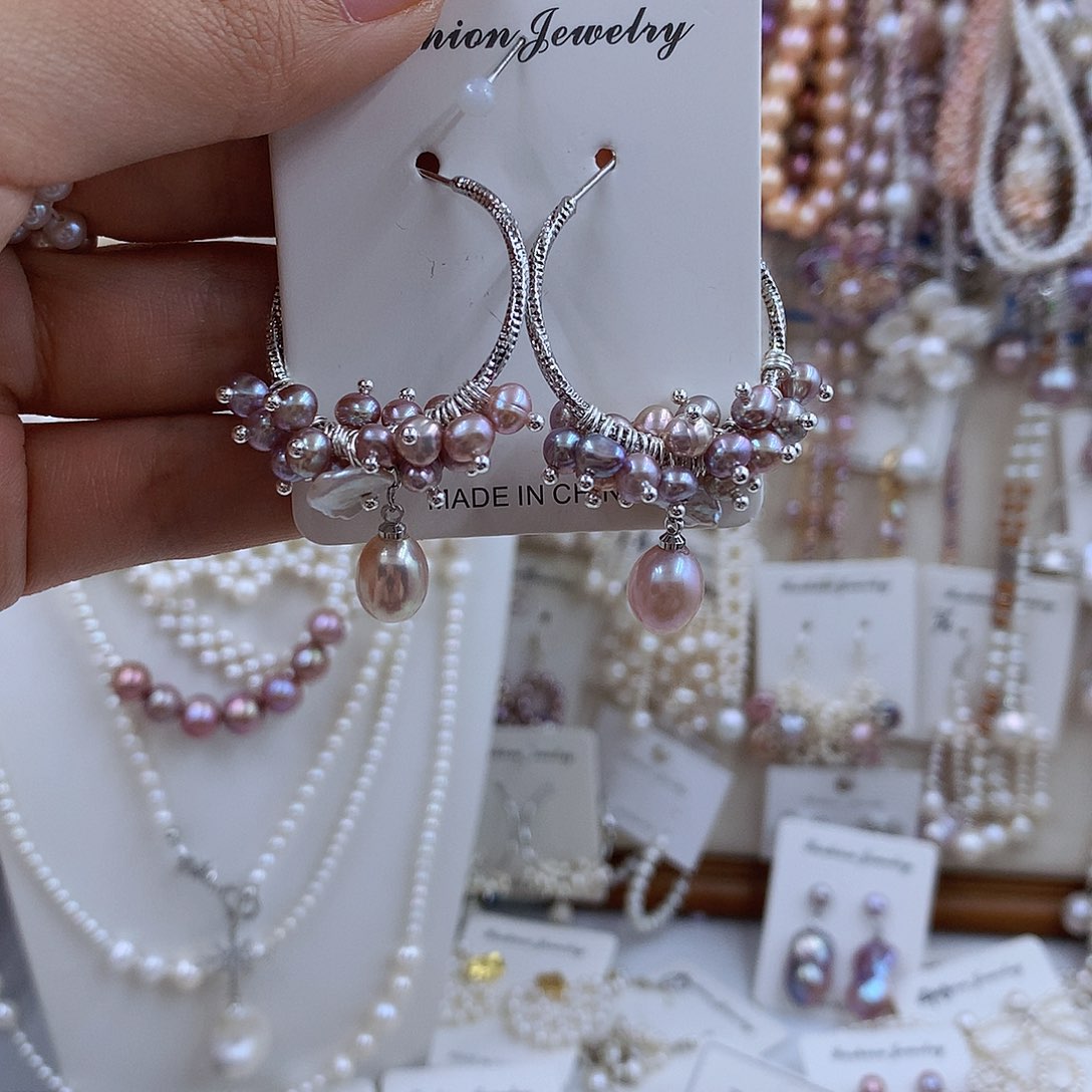 项链18K金镶嵌淡水珍珠叫***妞