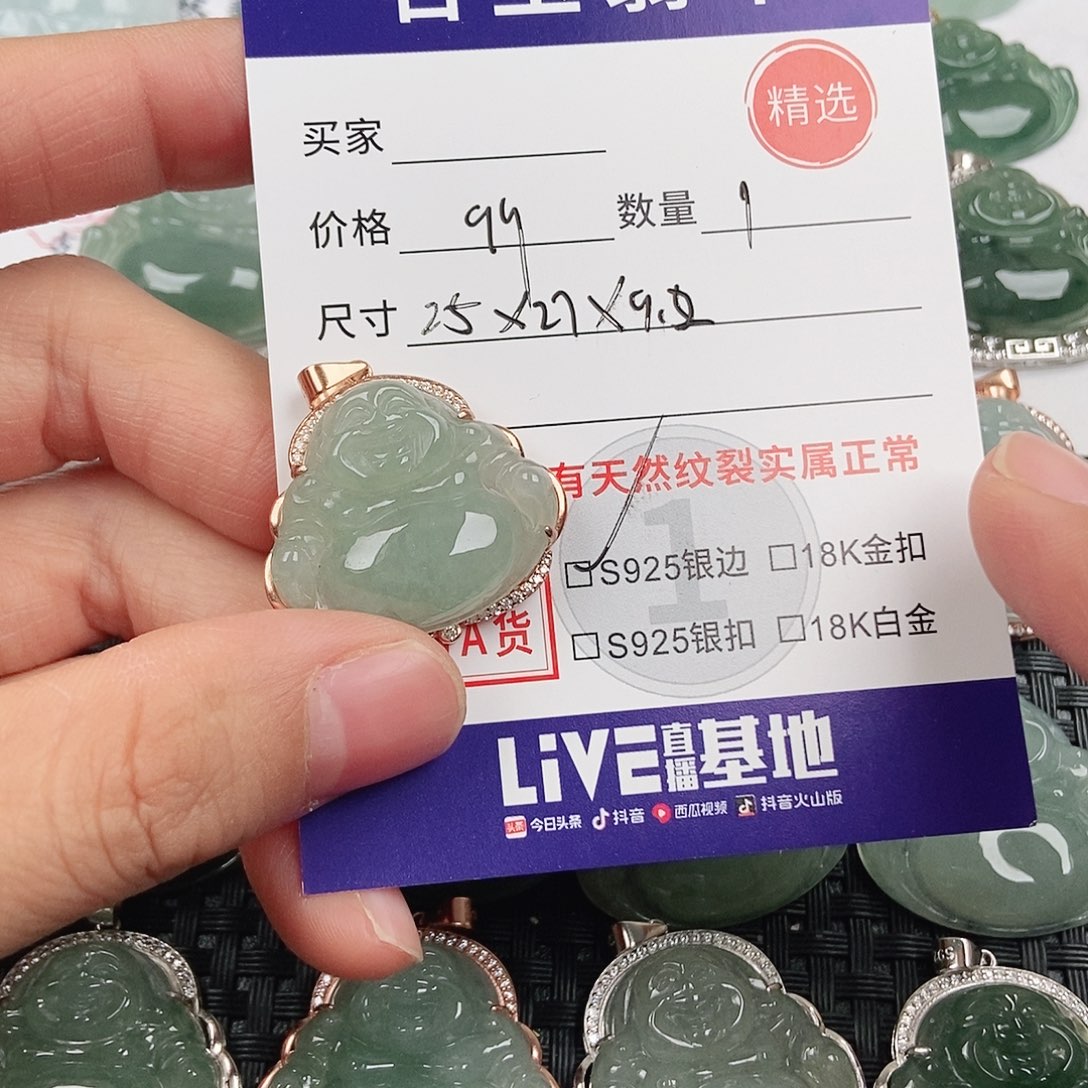 翡翠银S925镶嵌颈饰
