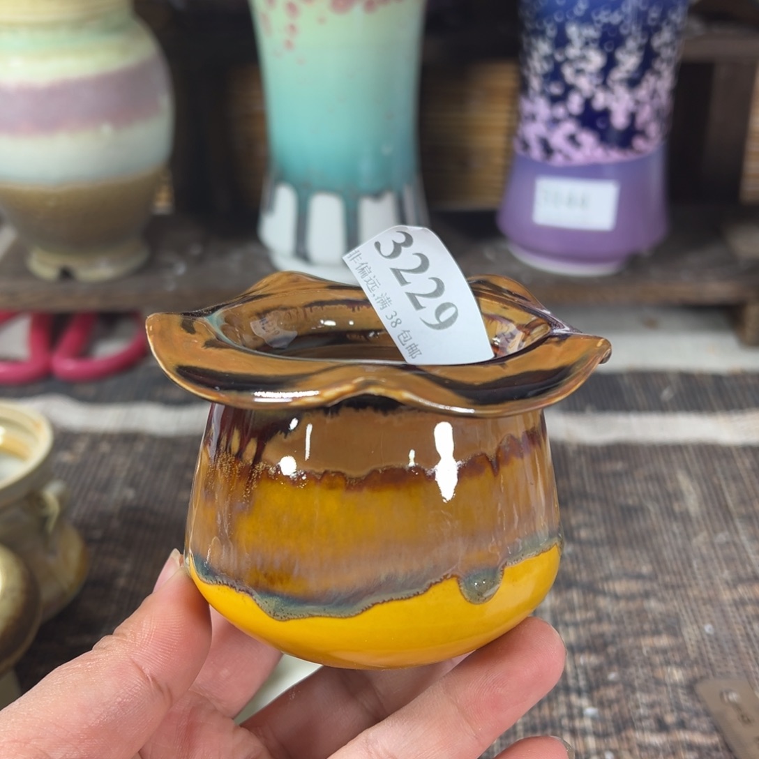红陶景德镇手工花盆