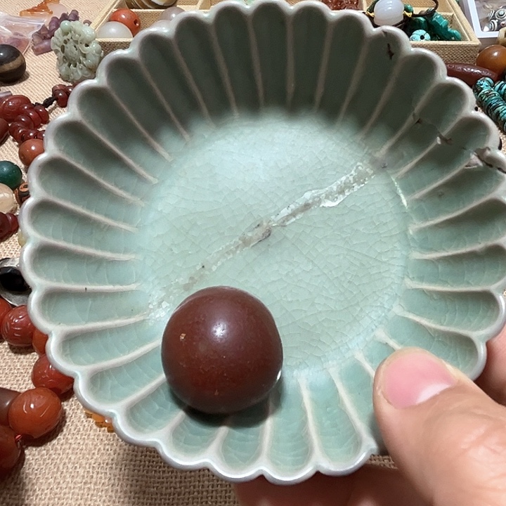 摆件中**化瓷器老物件摆件手工