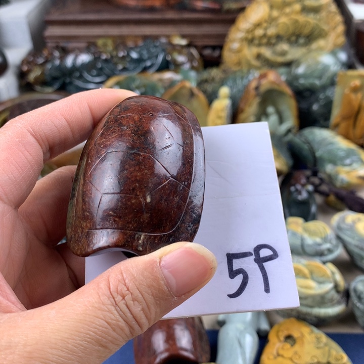 岫岩河磨玉（透闪石质玉）手把件有瑕未镶嵌大*