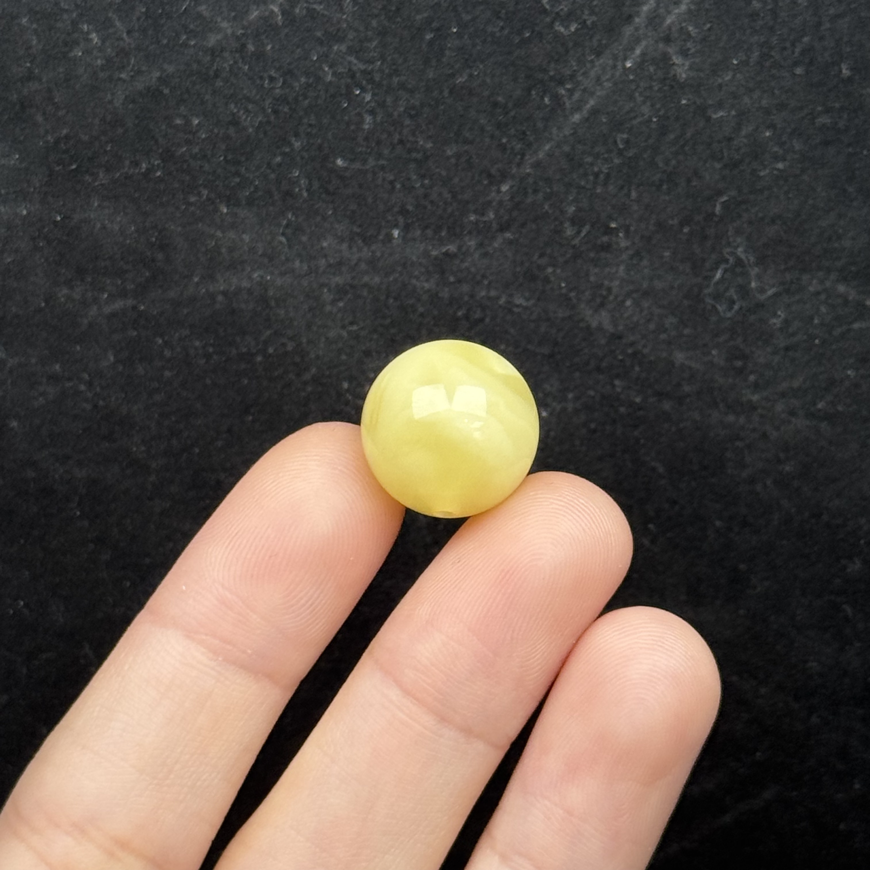 K5033天然原矿蜜蜡 圆珠14.6mm 支持鉴定假一罚十