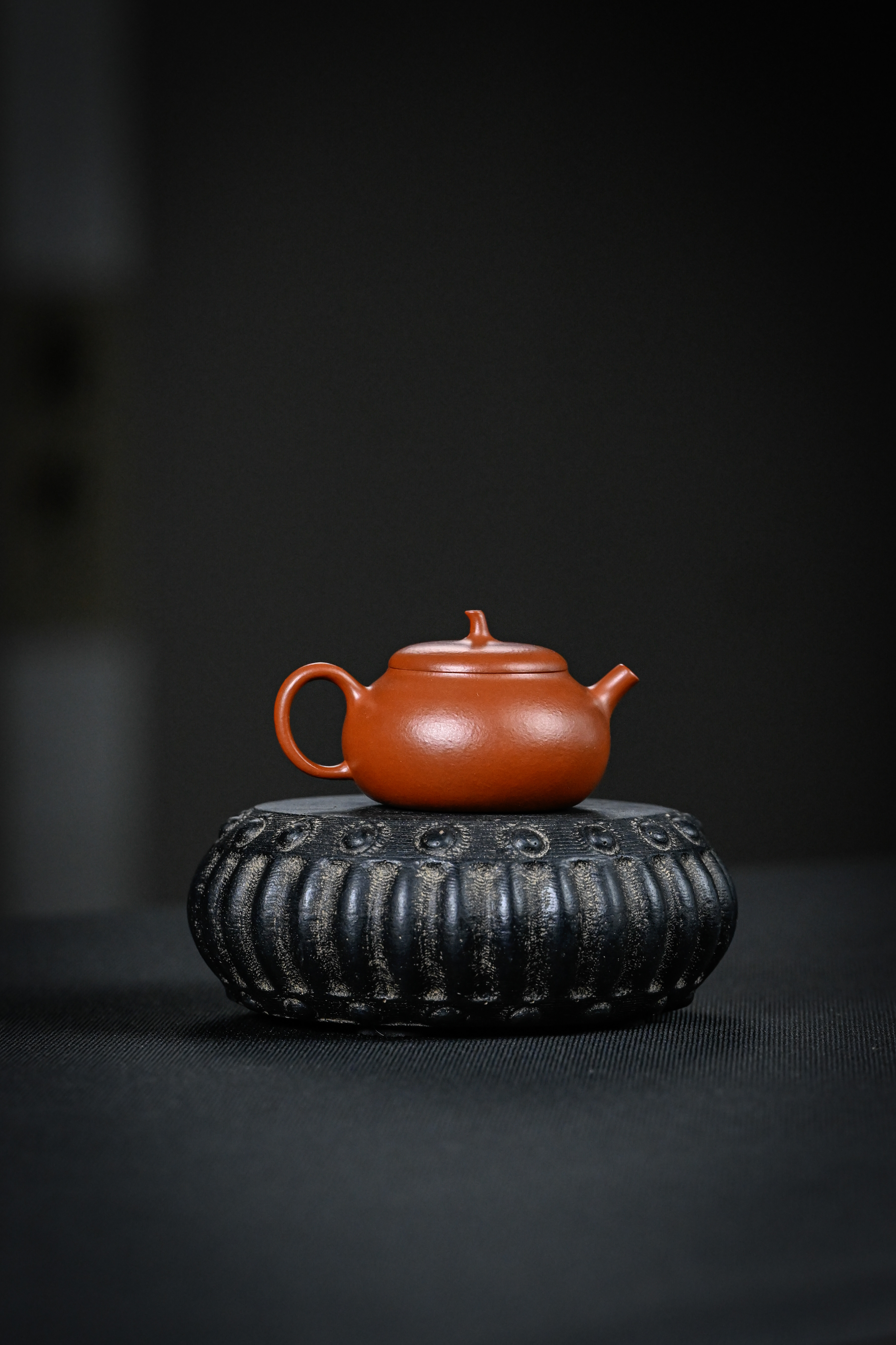 【朱泥·小金瓜】老林出品原矿紫砂朱泥手制金瓜80CC