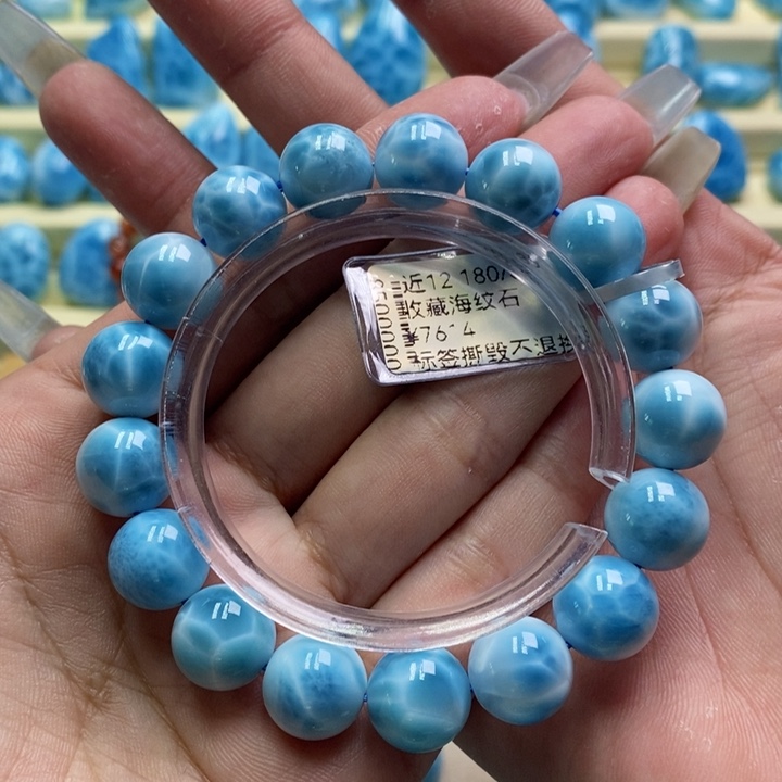 针钠钙石（海纹石）未镶嵌手链