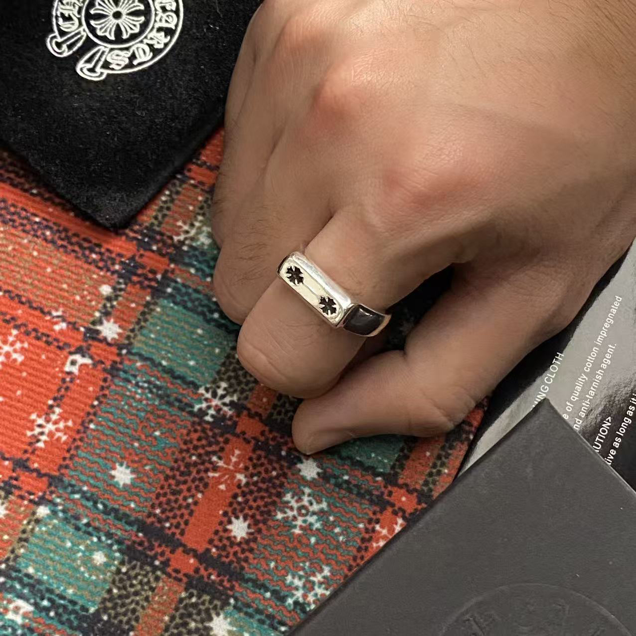 铜合金吊坠 三花头十字戒指B040/十字光新戒指B042