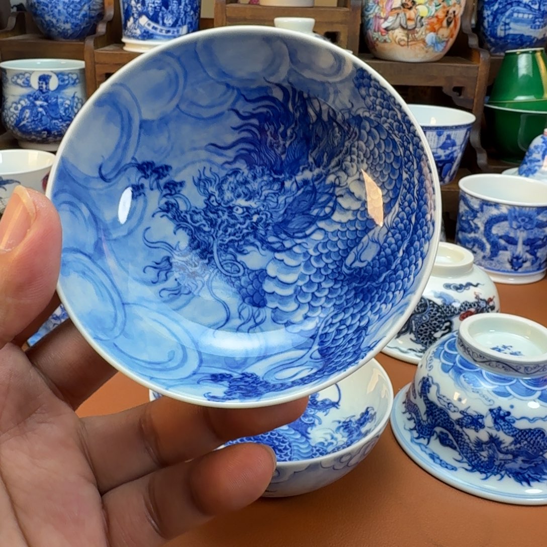 青***多陶杯子景德镇全手工手绘陶瓷