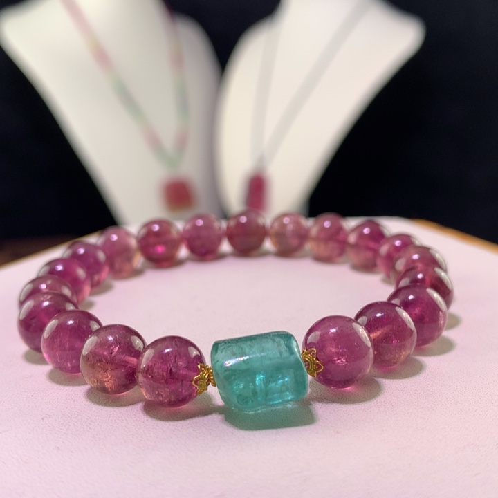 双色碧玺手链未镶嵌