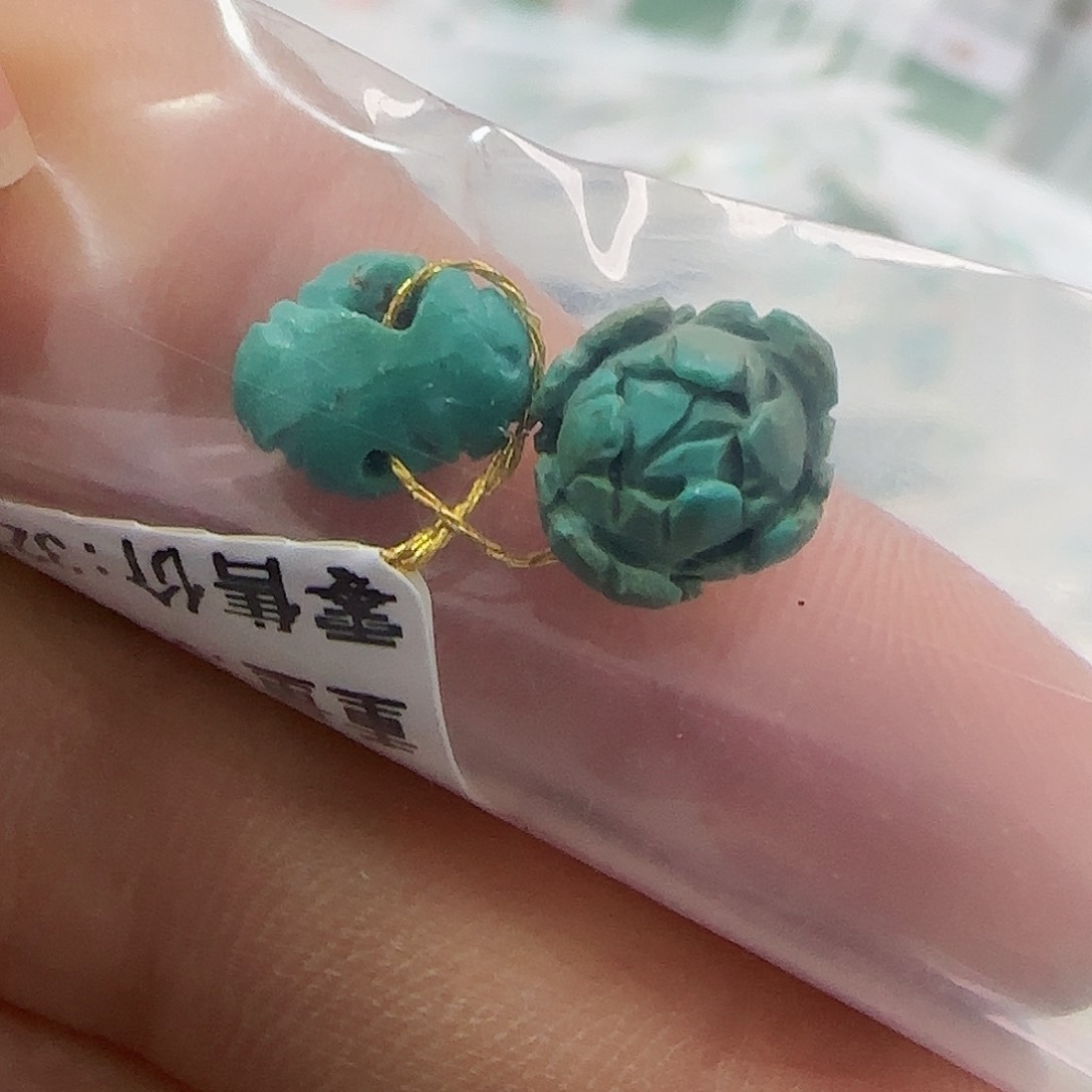 绿松石珠宝半成品未镶嵌