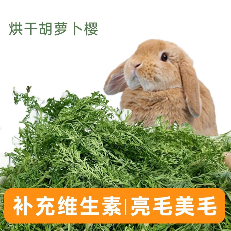 烘干胡萝卜樱子宠物兔子龙猫干草牧草消化亮目缨子净重500克包邮