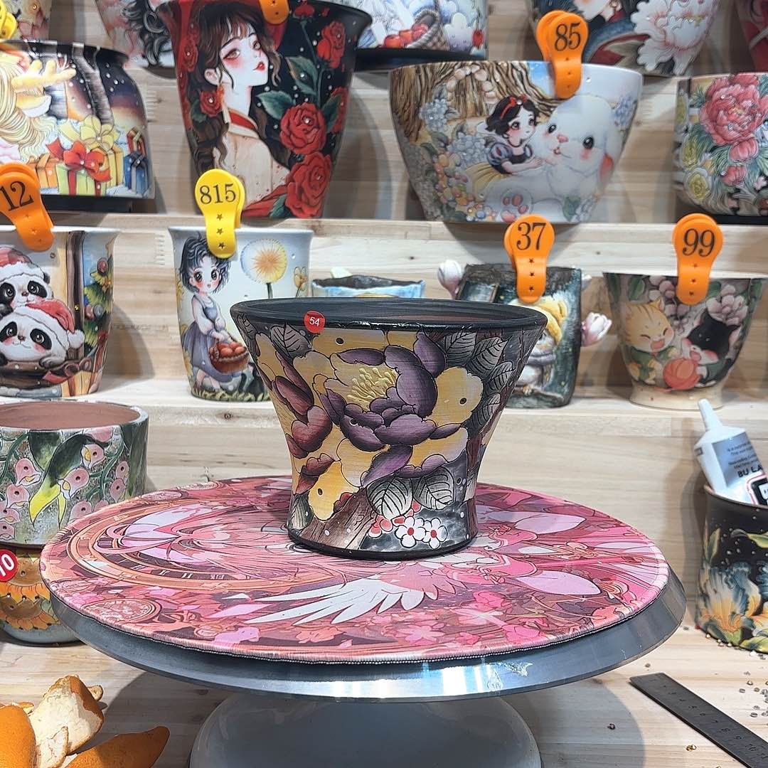 紫砂花盆手工花盆默认微瑕14.5/12