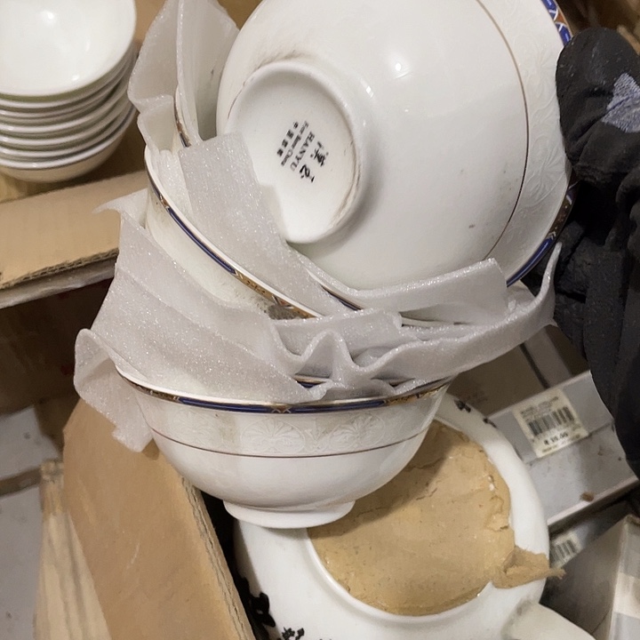 瓷片汉玉5英寸米饭碗6个