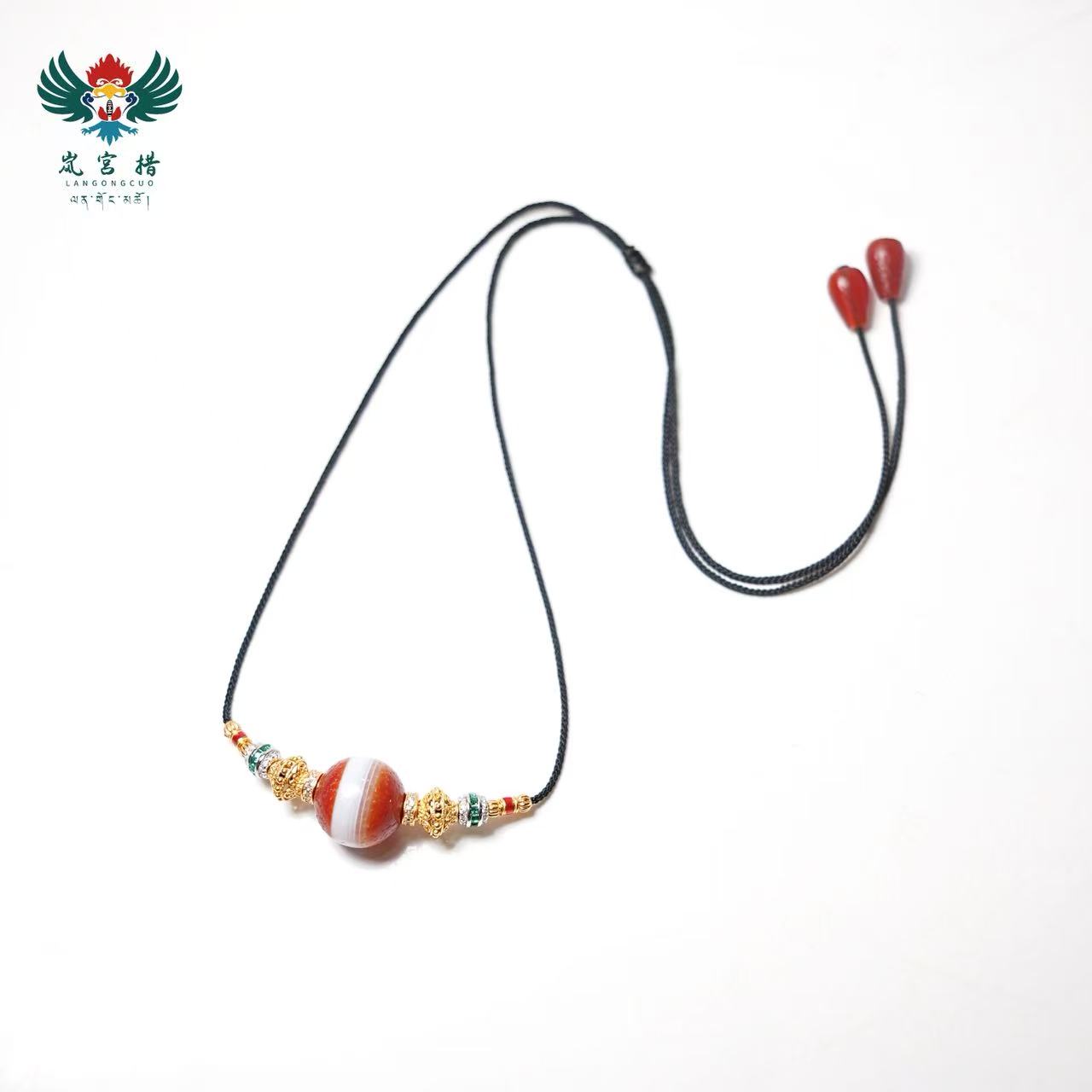 岚宫措｜一线天珠项链 L065