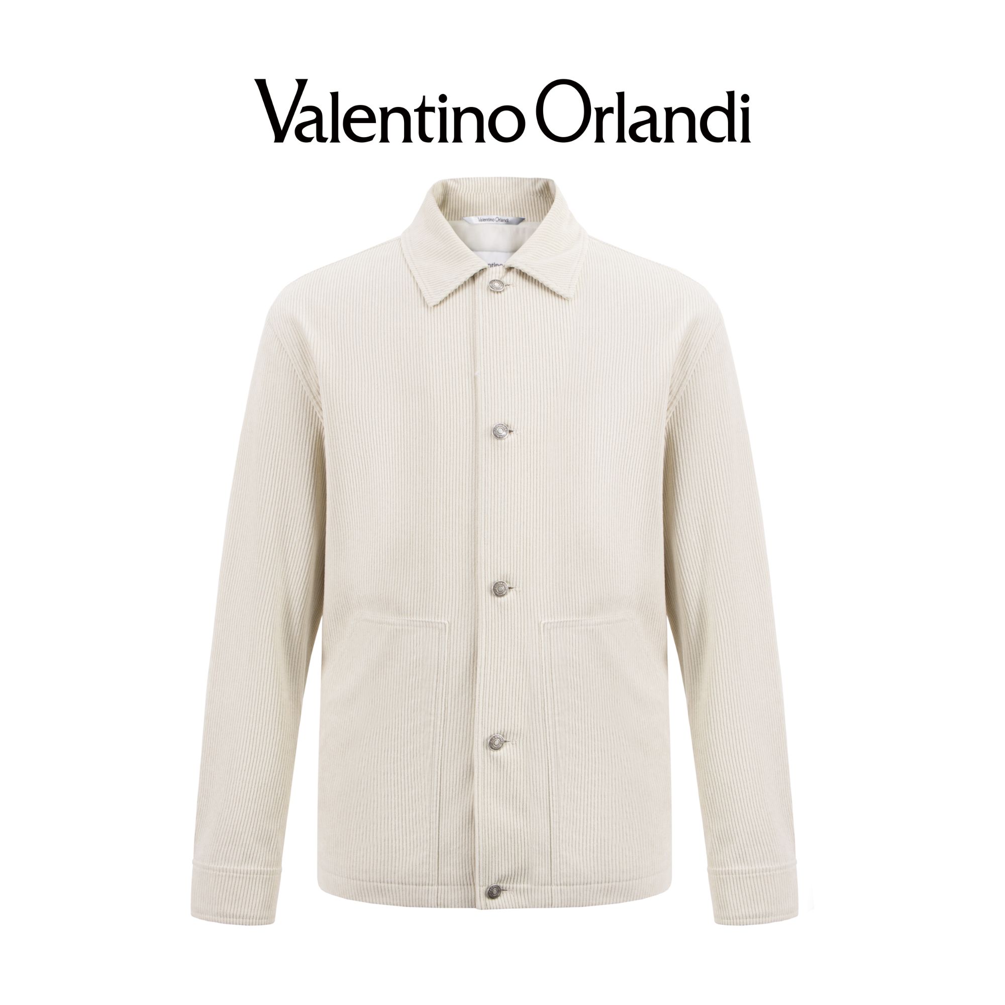 Valentino orlandi男士春秋B版时尚百搭简约商务灯芯绒夹克外套