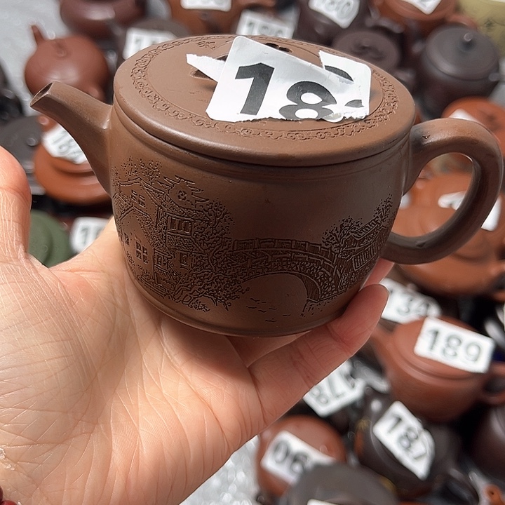 紫砂茶壶紫砂微瑕半手