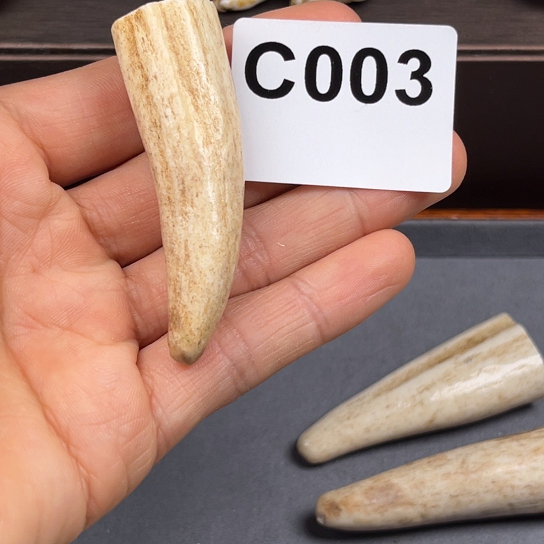 鹿骨把件非常好盘的