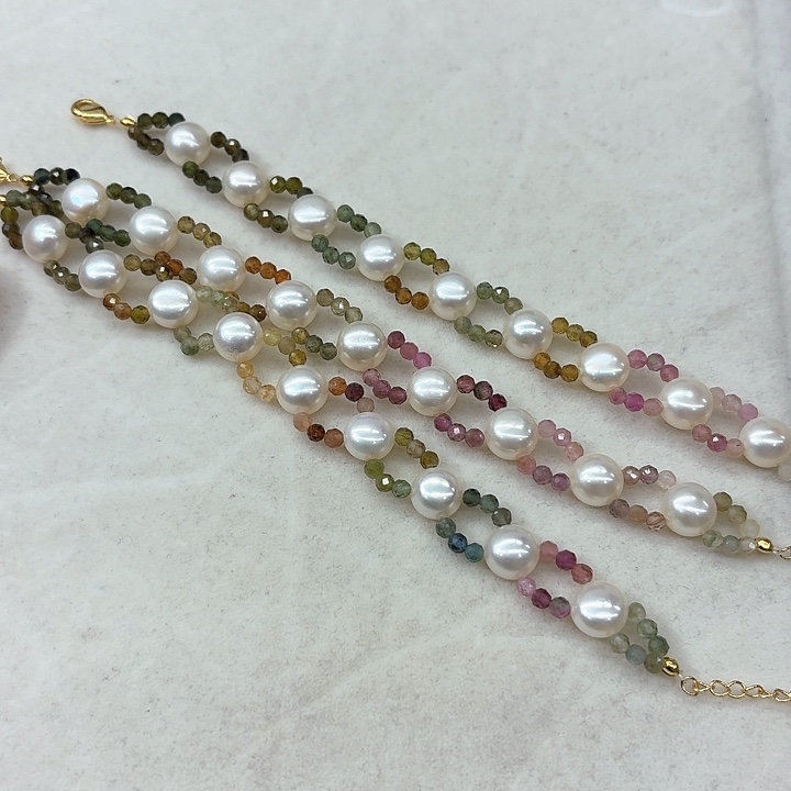 淡水珍珠手绳银S925镶嵌