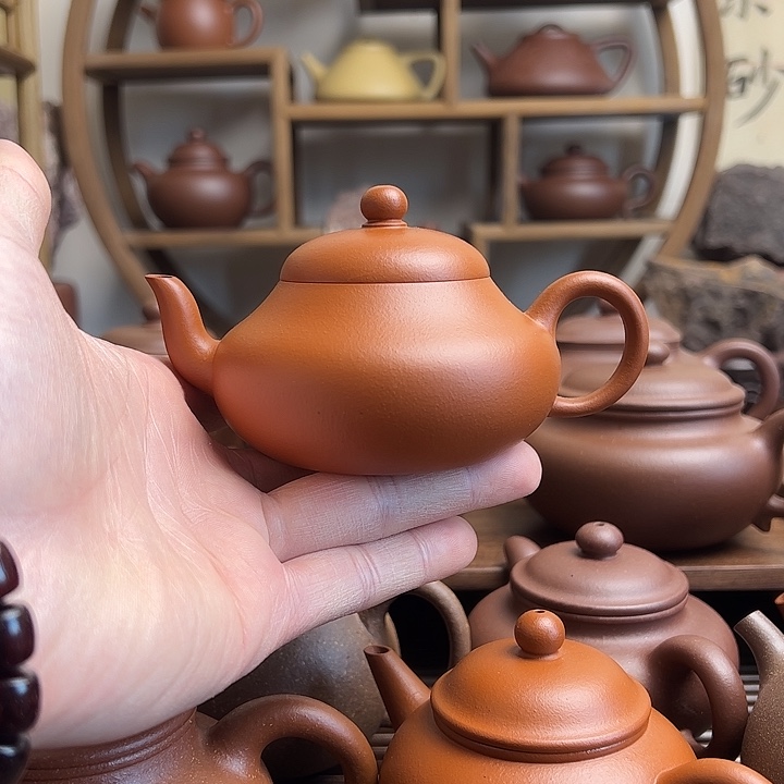 紫砂茶壶梨形150cc朱泥