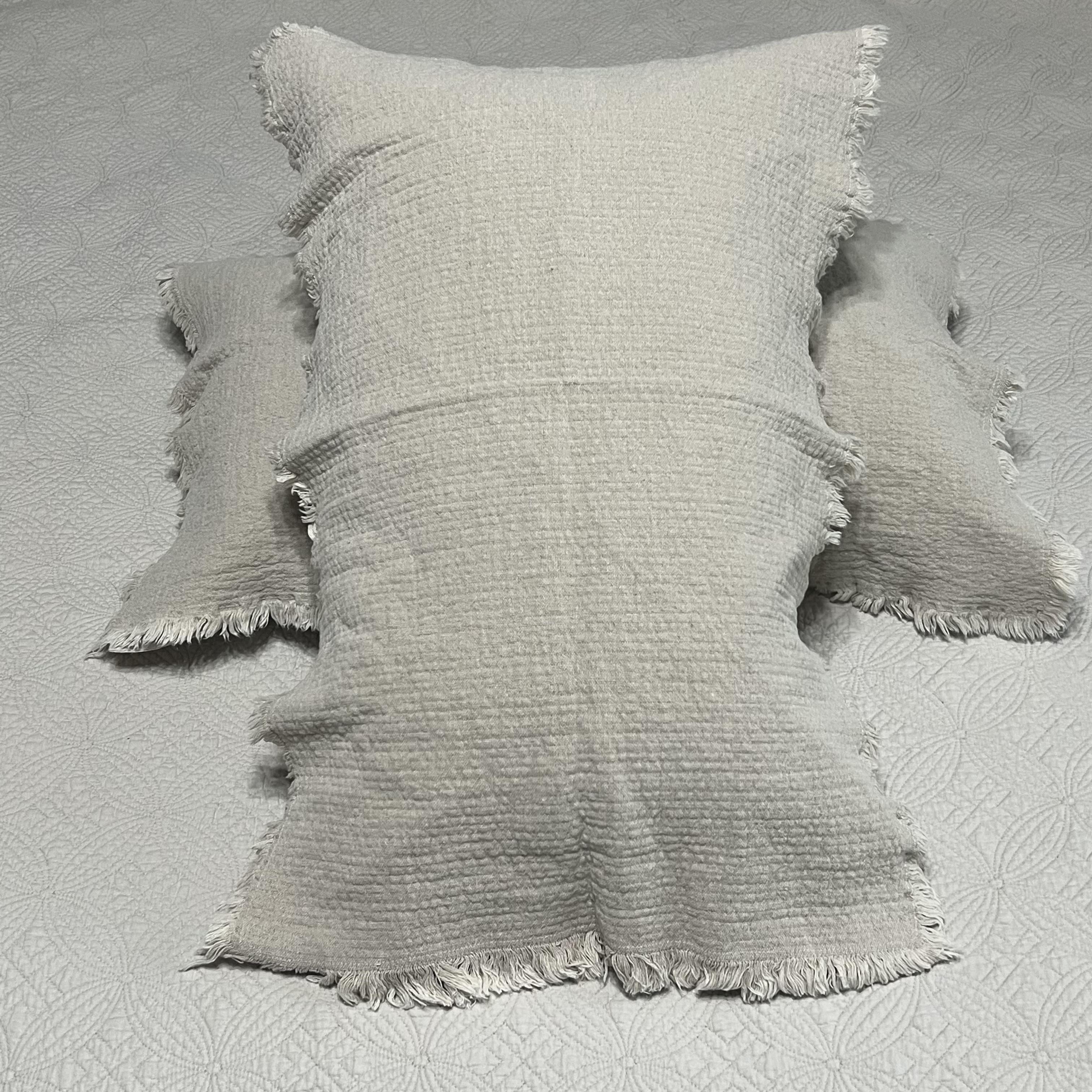 【流苏枕巾】100%汉麻雨露麻枕巾50*80cm 一对