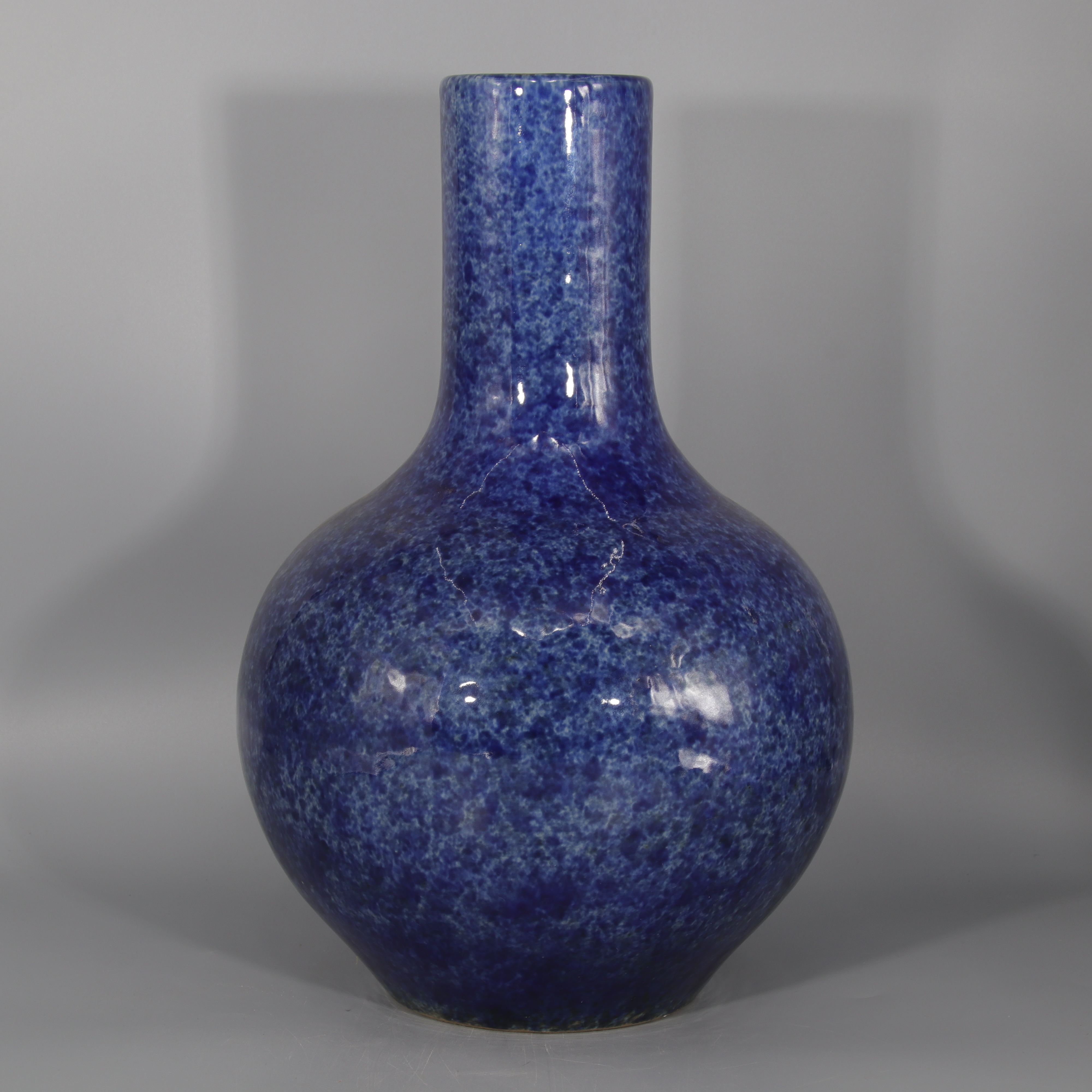洒蓝釉天球瓶 H406-005