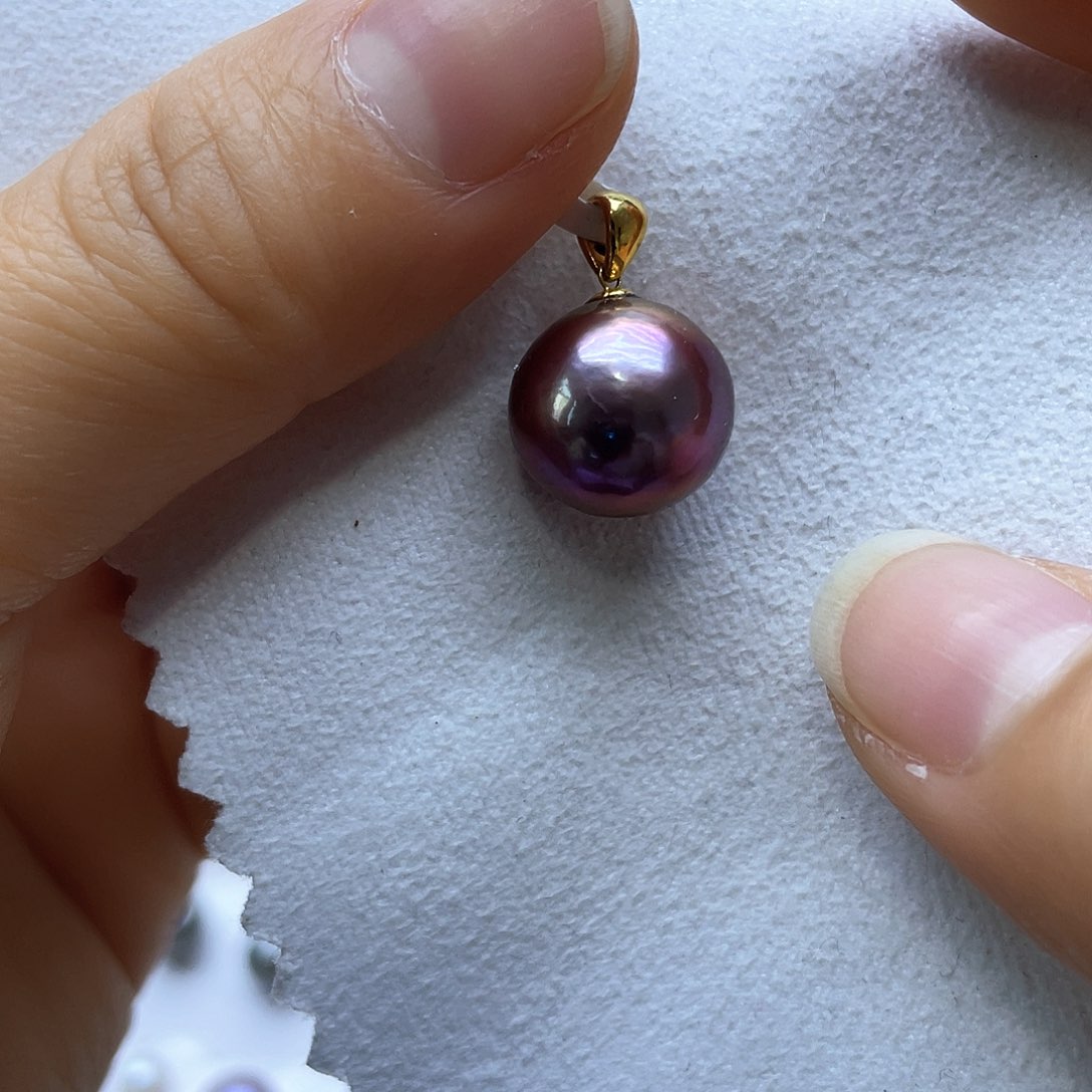 淡水珍珠颈饰18K金镶嵌