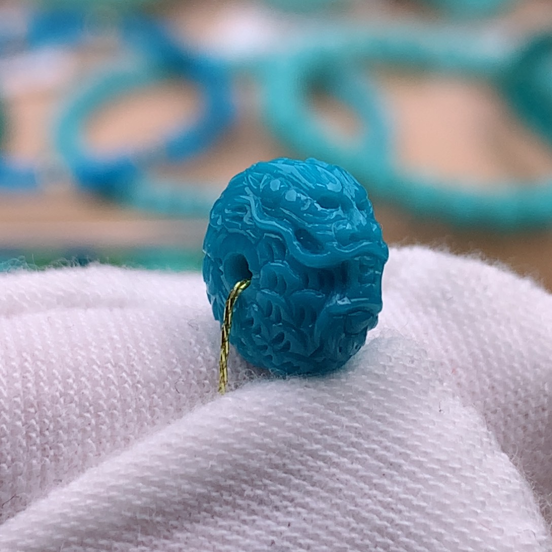 绿松石珠宝奇石未镶嵌6.3✖️9.8mm