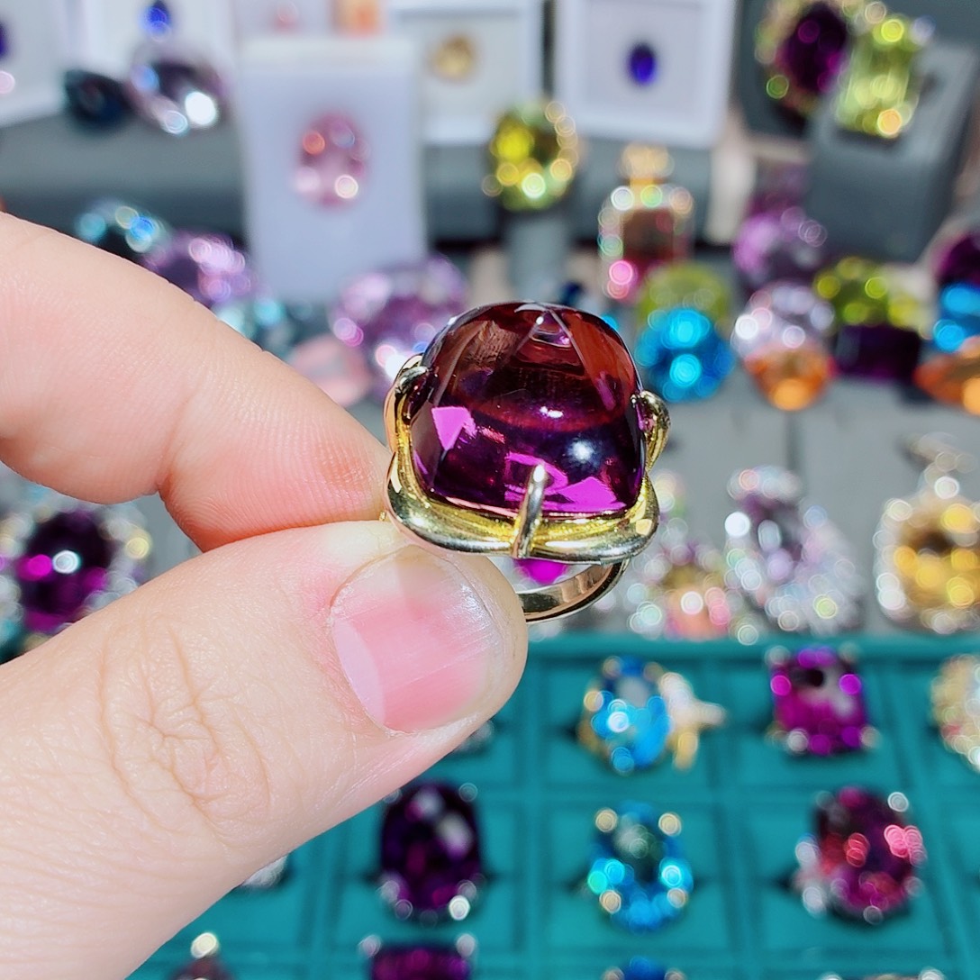 银S925镶嵌紫晶戒指